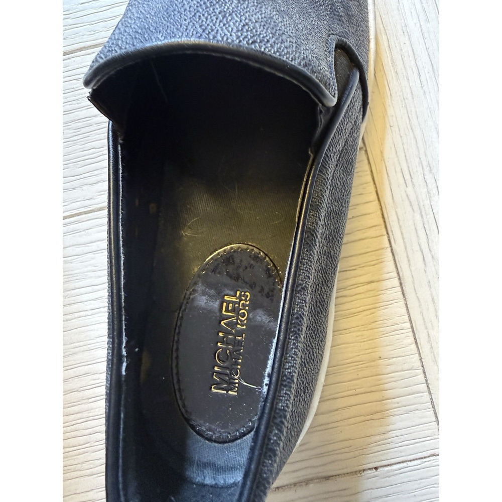 Michael Kors Women's Keaton Black Slip On Logos Loafers Shoe Size 8.5‎ M Casual - Picture 11 of 12